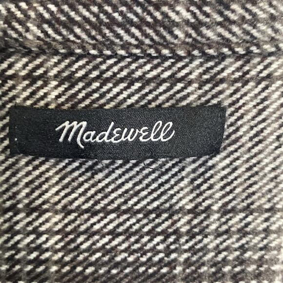 Madewell Twill Flannel Shirt-Jacket in Windowpane Plaid Women's Medium - Picture 4 of 7